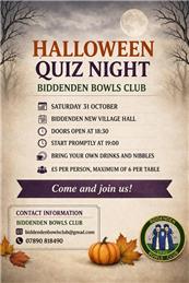 Quiz Night Saturday 31 October